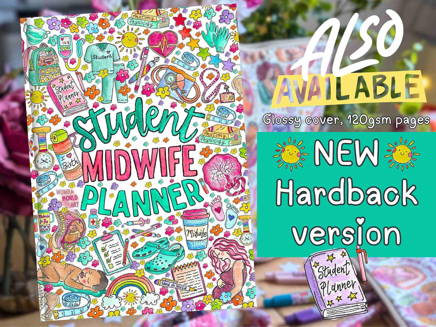 Student Midwife Planner Undated A5 Notebook and Diary