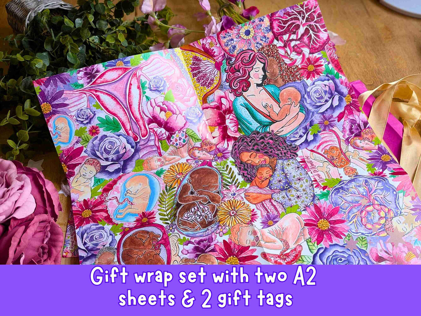 Womb to World 2026 Diary and Calendar Set: Wall Planner and Hardback Diary Christmas Gift for Doula, Birthworker, Midwife and Breastfeeding