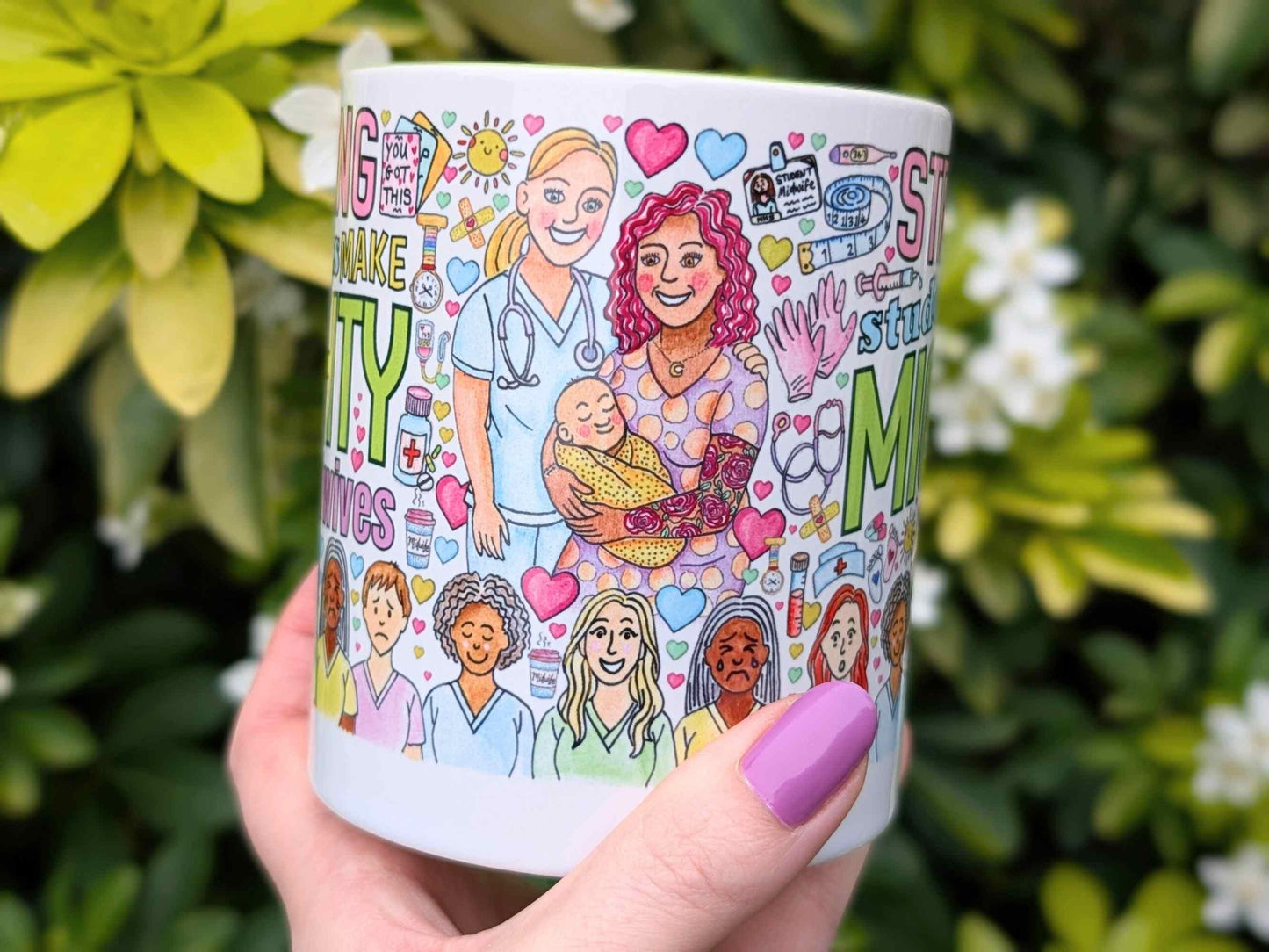 Student Midwife Mug: Strong Students Make Mighty Midwives