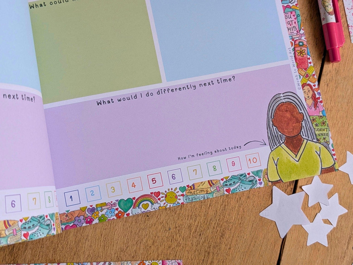 Student Midwife A4 Reflection Journal: 100 Guided Pages