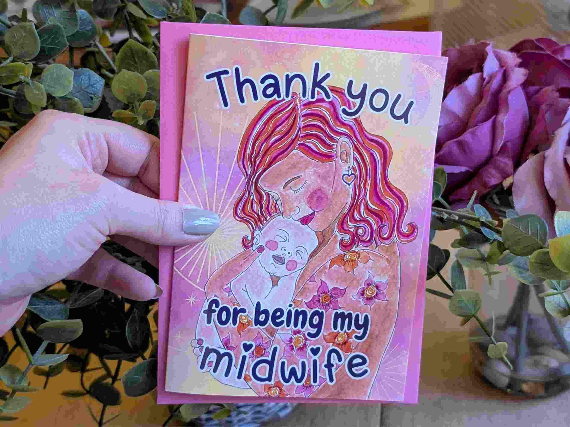 Midwife Thank You Card | Student Midwife Card | Midwife Gifts