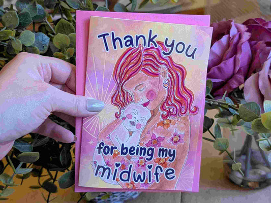 Midwife Thank You Card | Student Midwife Card | Midwife Gifts