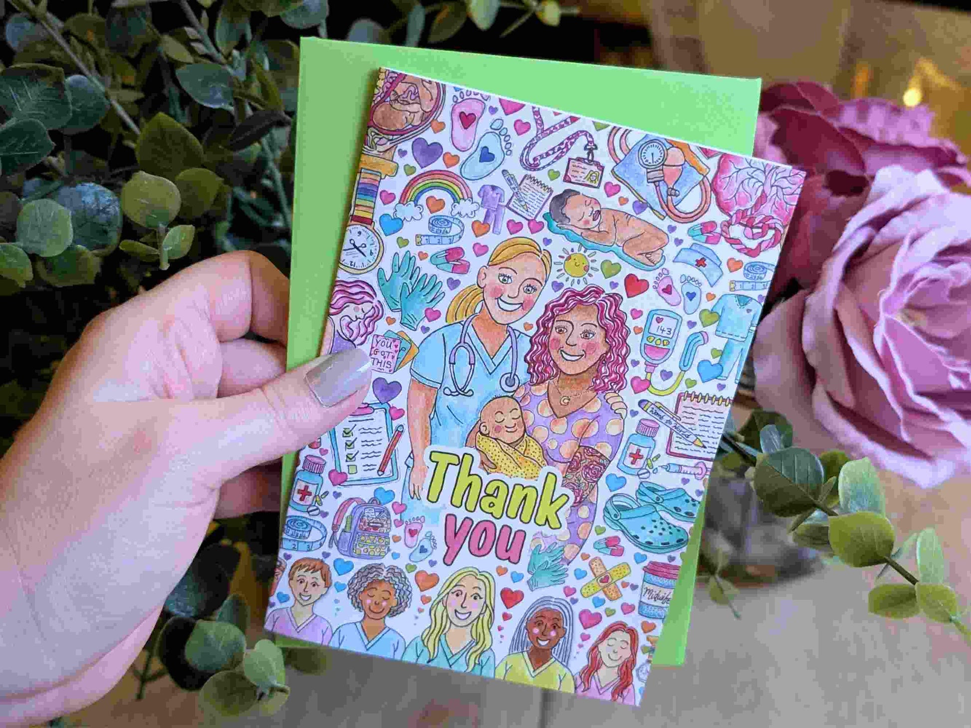 Student Midwife Thank You Card | Student Midwife Card | Midwifery Gifts