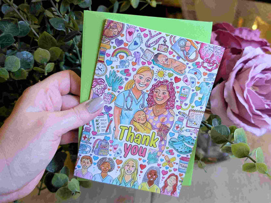Student Midwife Thank You Card | Student Midwife Card | Midwifery Gifts