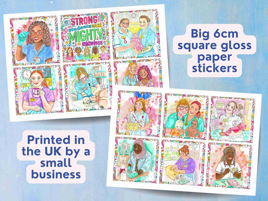 Student Midwife Stickers for Vision Board, Planner & Journal - Student Midwife Milestone Stickers