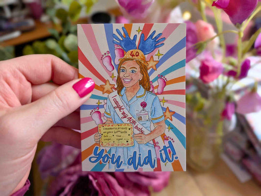 Student Midwife Mini Note Cards Set | A7 Cards for Student Midwives in your Cohort - You Did It Midwifery Cards Gift