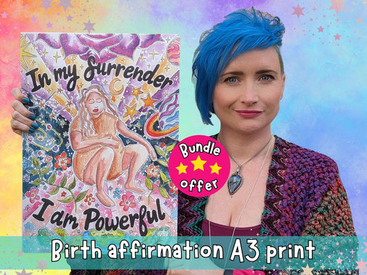 Holistic Birth Posters Bundle for Birthkeepers, Doulas, Midwives, Home Birth Affirmations Art
