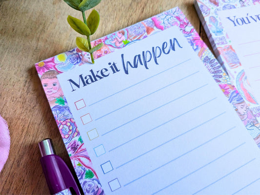 Birth Art Notepads Set: To Do Lists and Notes for Doula, Birthworkers, Breastfeeding and Midwives