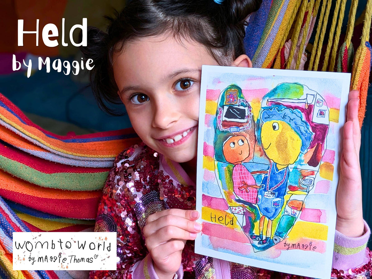 Held: Midwife Art by Maggie, A5 Print