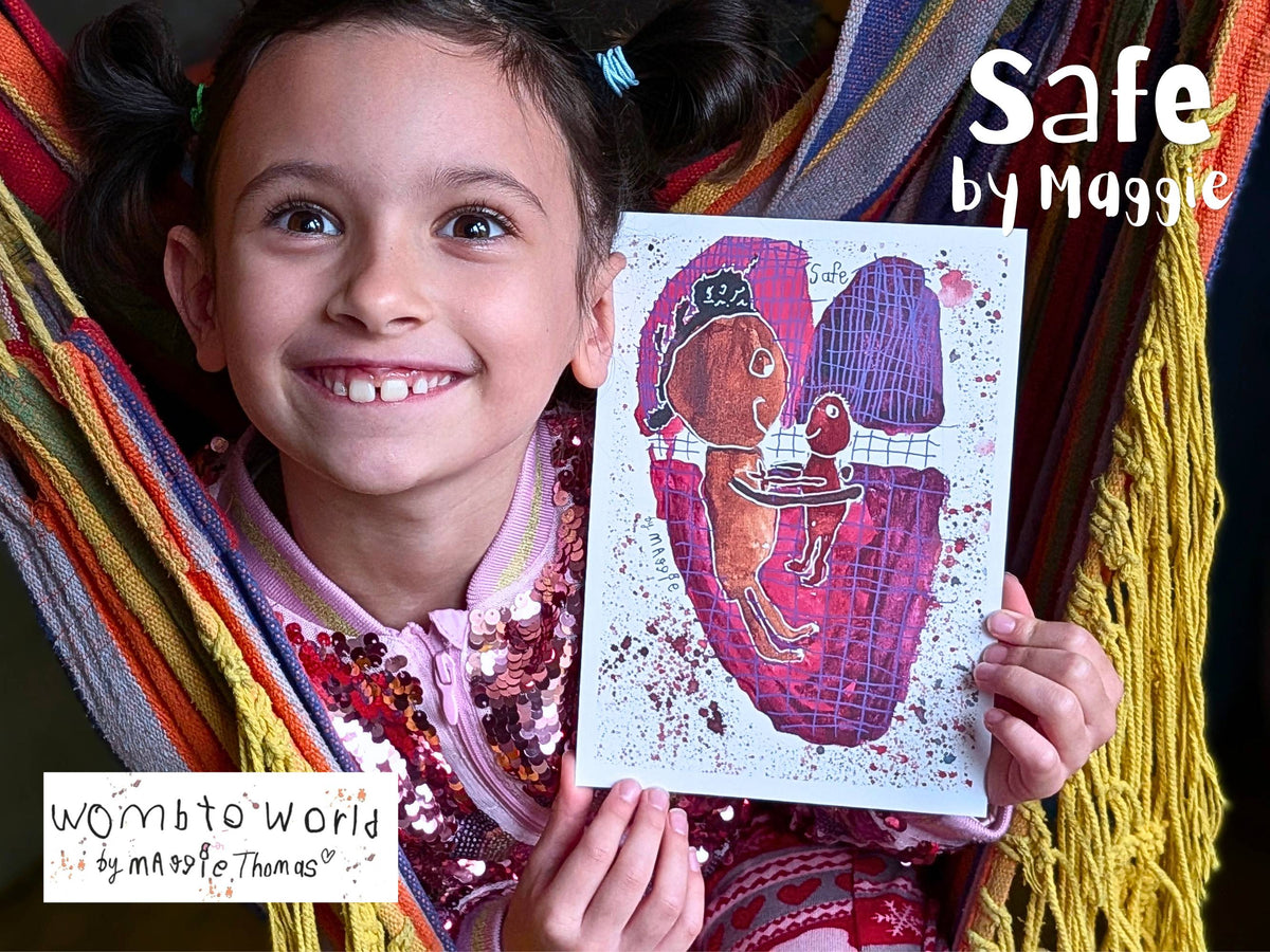 Safe: Bedsharing Art by Maggie, A5 Print