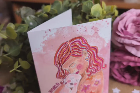 Mother and Baby Art Card