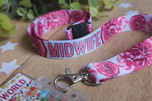 Midwife Lanyard Key Fob