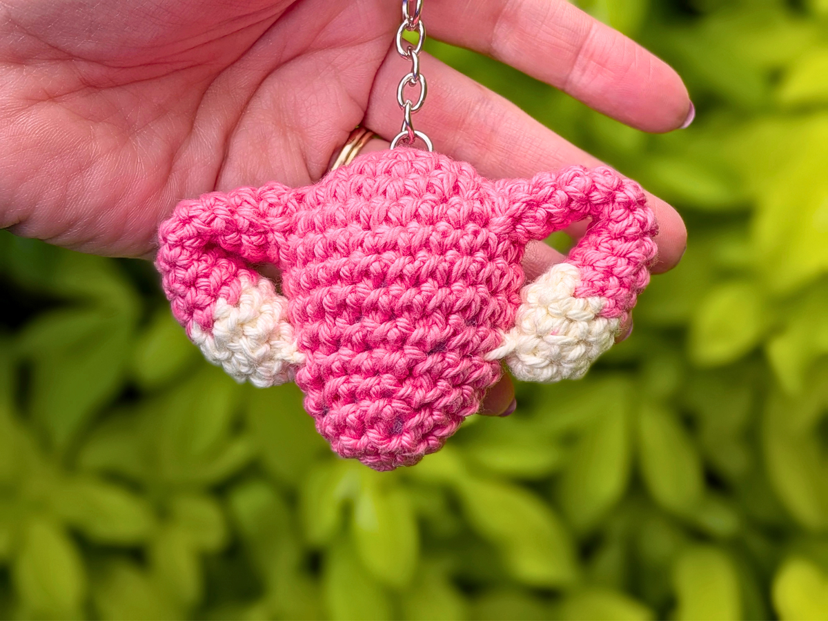Cute Crochet Womb Keychain Decoration