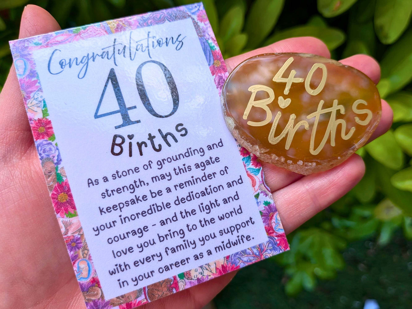 Crystal 40 Births Keepsake for Student Midwife