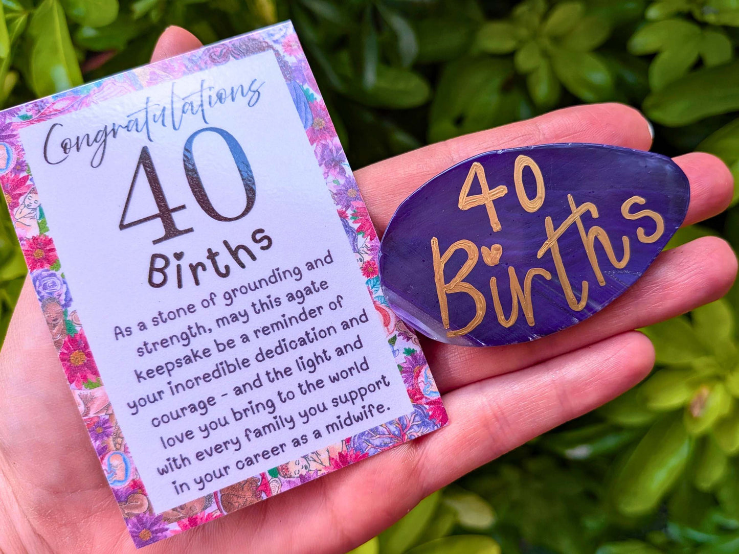Crystal 40 Births Keepsake for Student Midwife