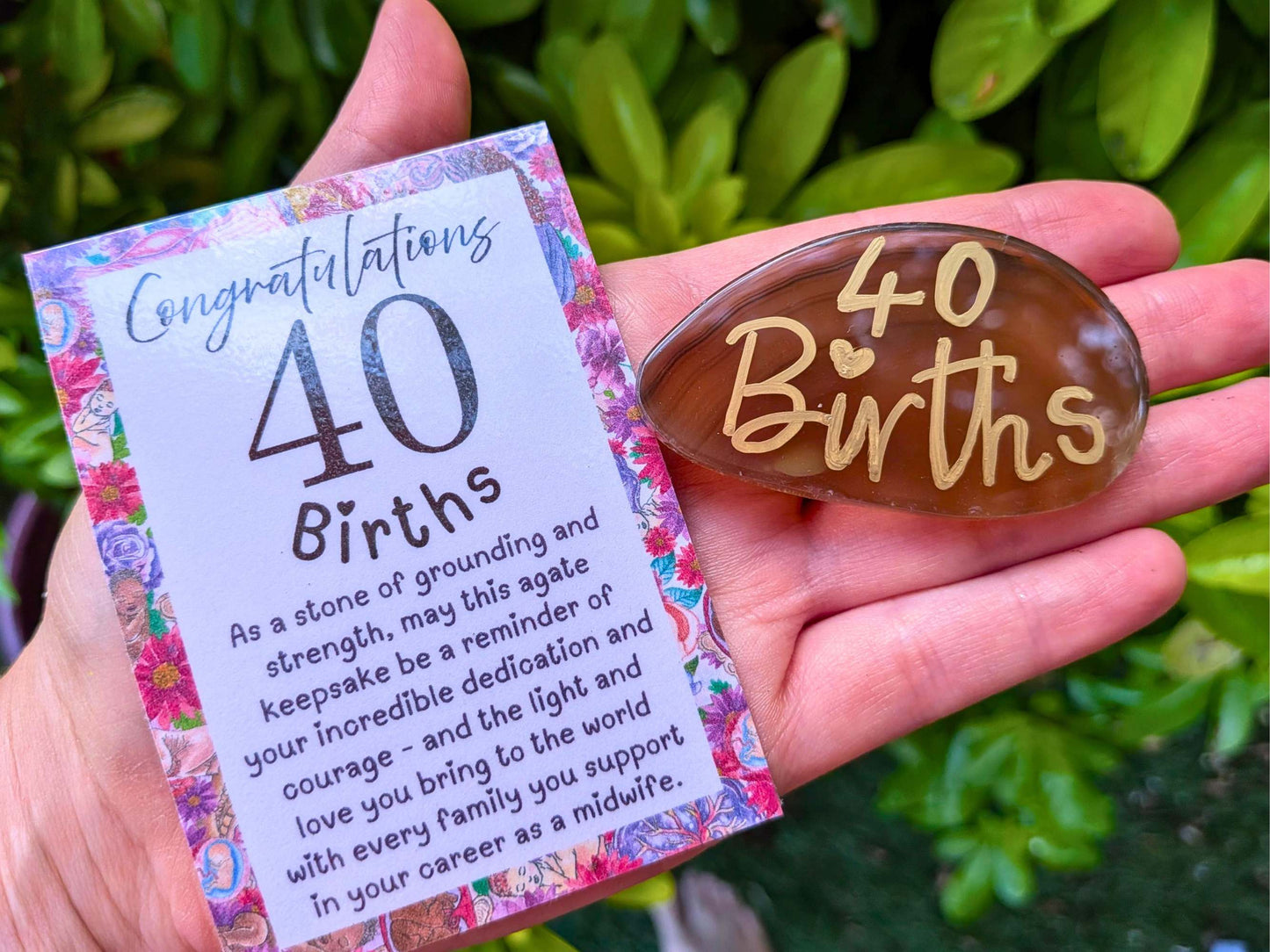 Crystal 40 Births Keepsake for Student Midwife