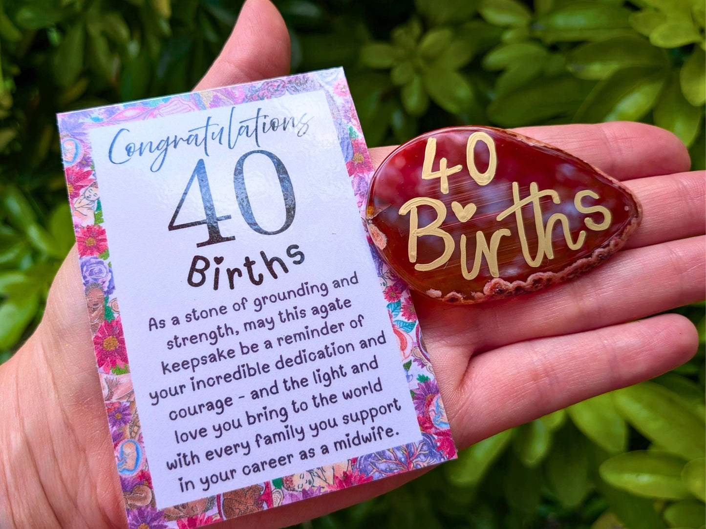 Crystal 40 Births Keepsake for Student Midwife
