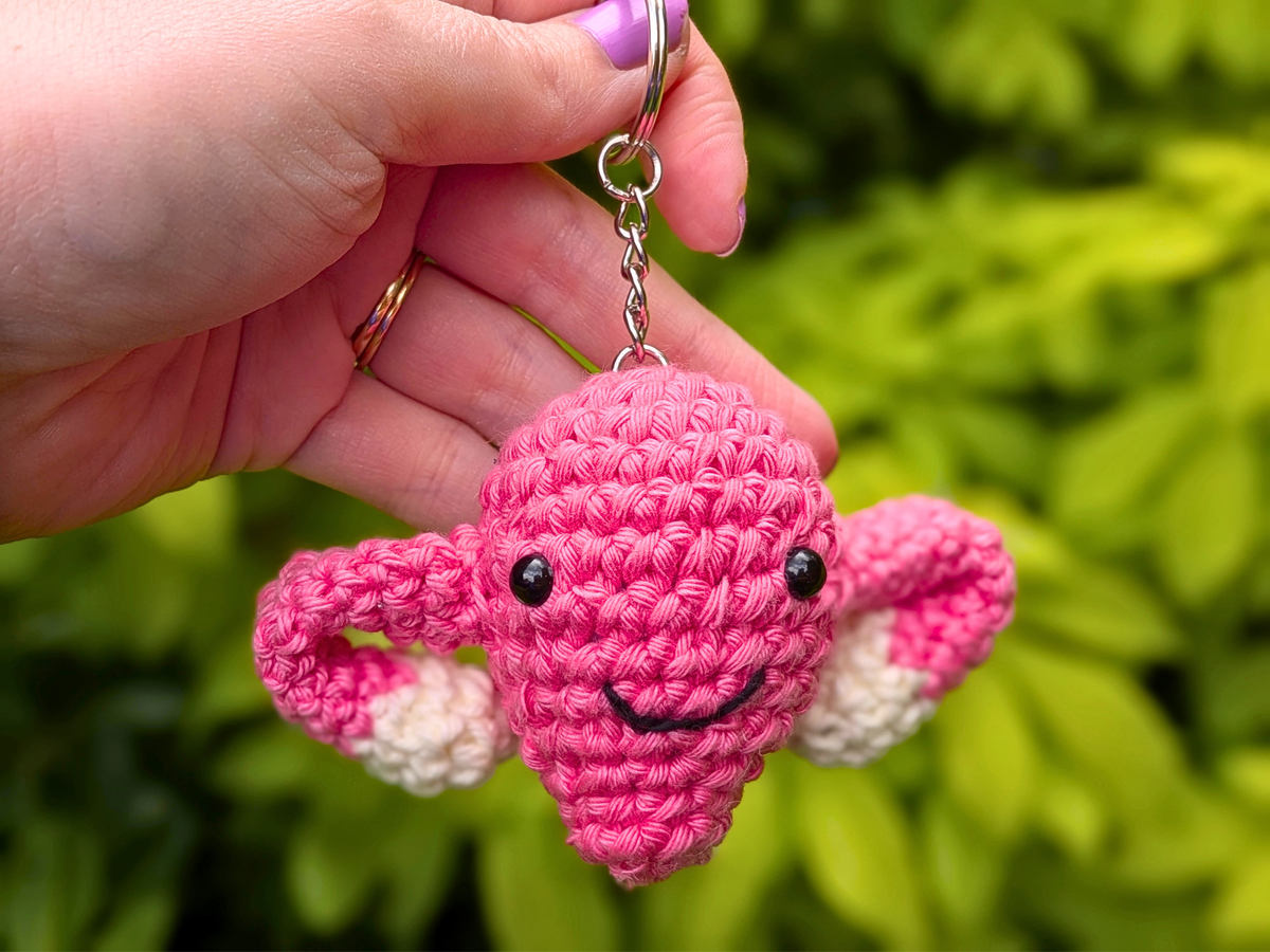 Cute Crochet Womb Keychain Decoration