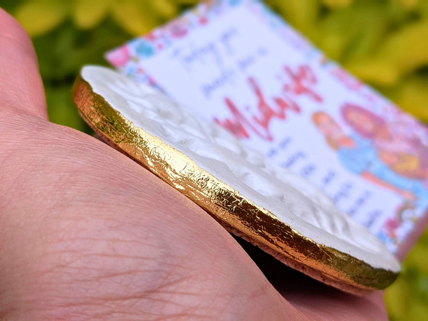Golden "I Made a Midwife" Keepsake for 40th Baby