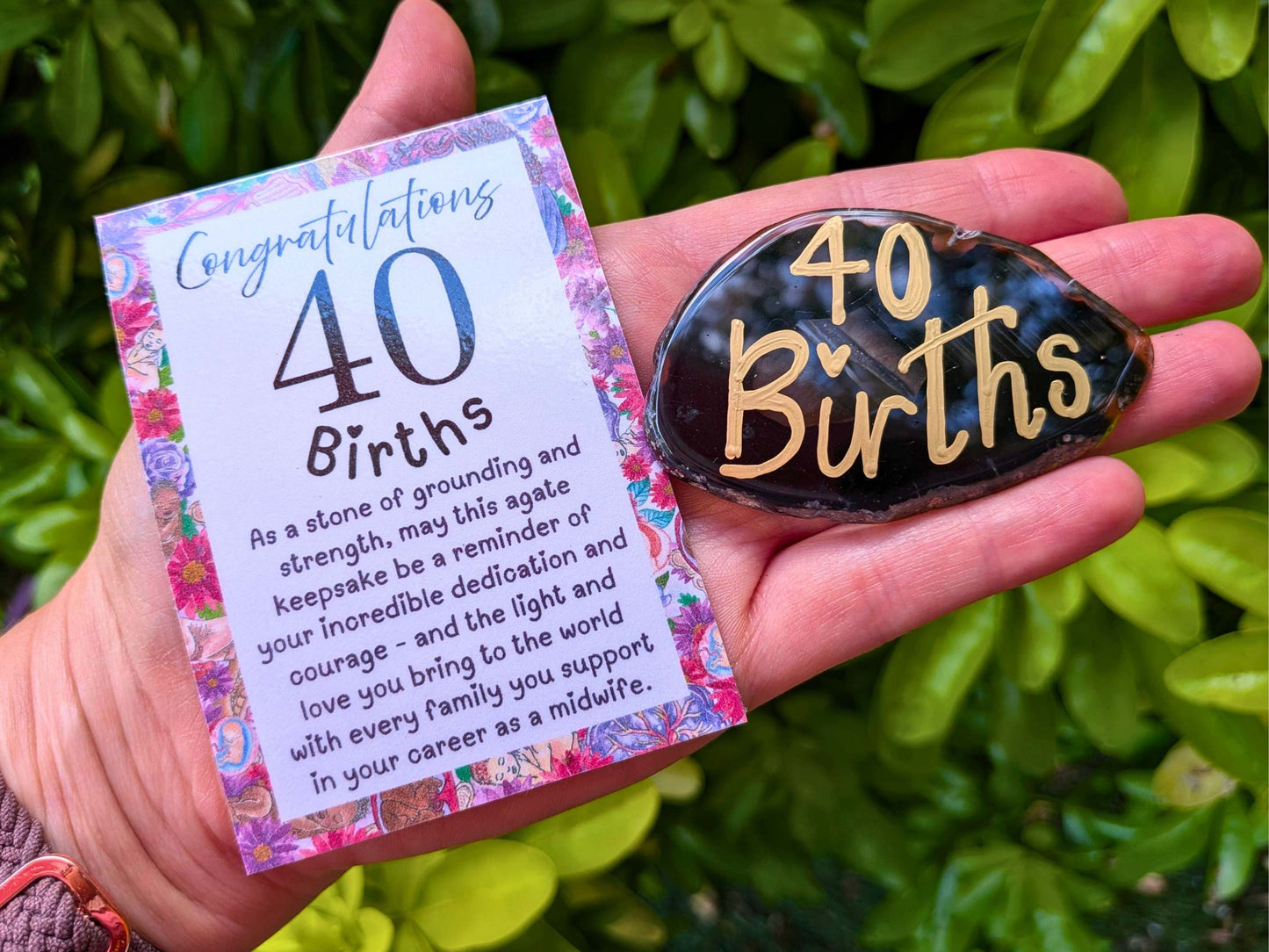 Crystal 40 Births Keepsake for Student Midwife
