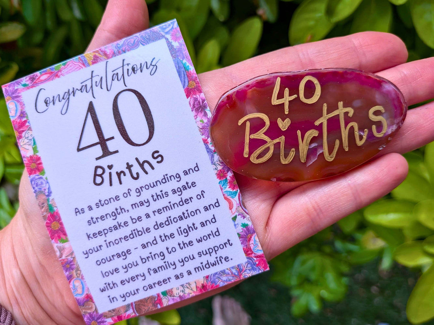 Crystal 40 Births Keepsake for Student Midwife