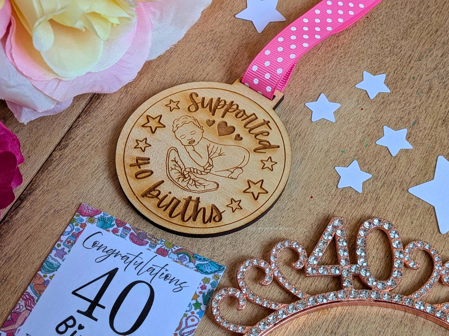 40 Births Wooden Medal for Student Midwife