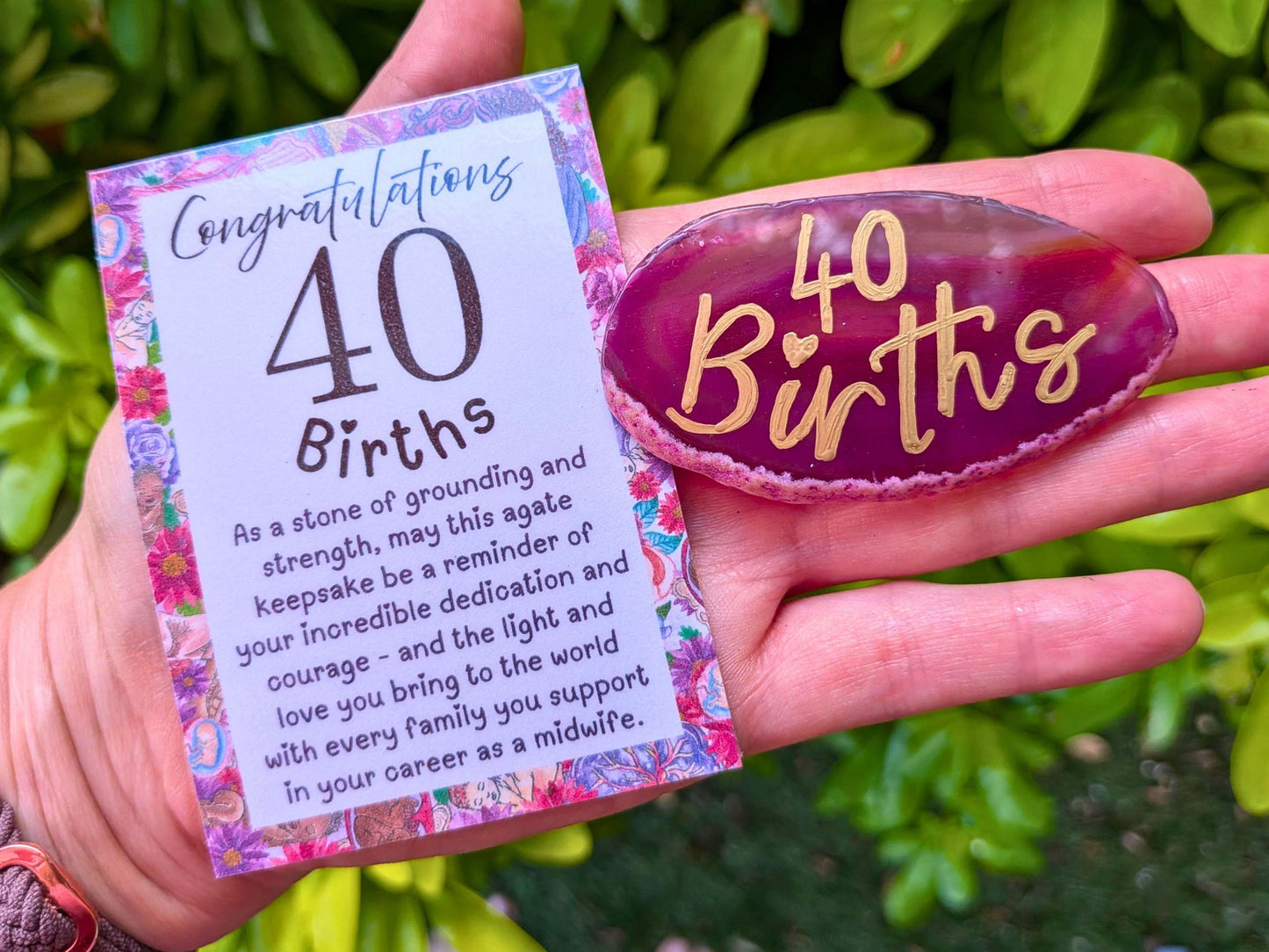 Crystal 40 Births Keepsake for Student Midwife
