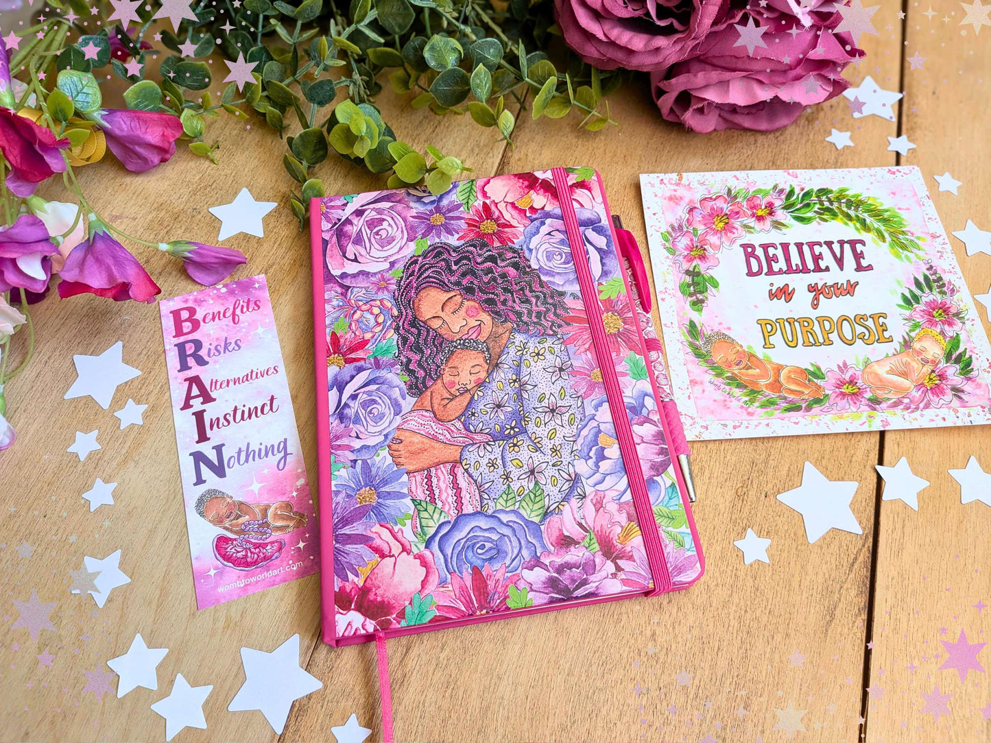 Mother and Baby Hardback Notebook