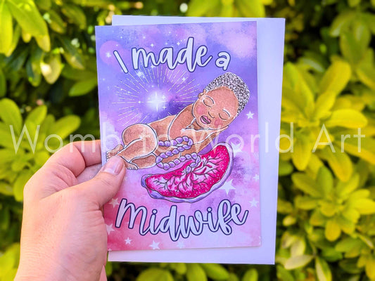 I Made a Midwife Card for 40th Birth
