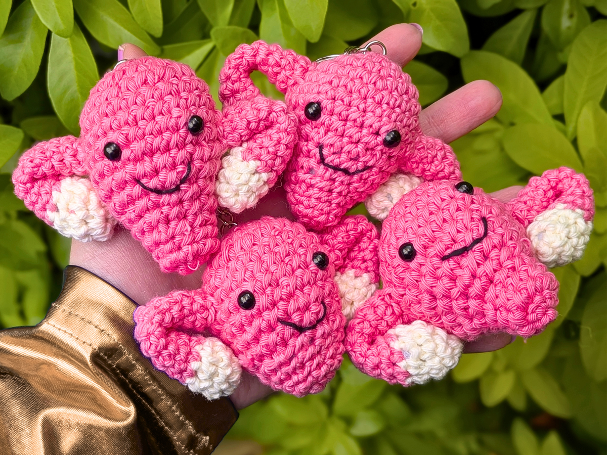 Cute Crochet Womb Keychain Decoration