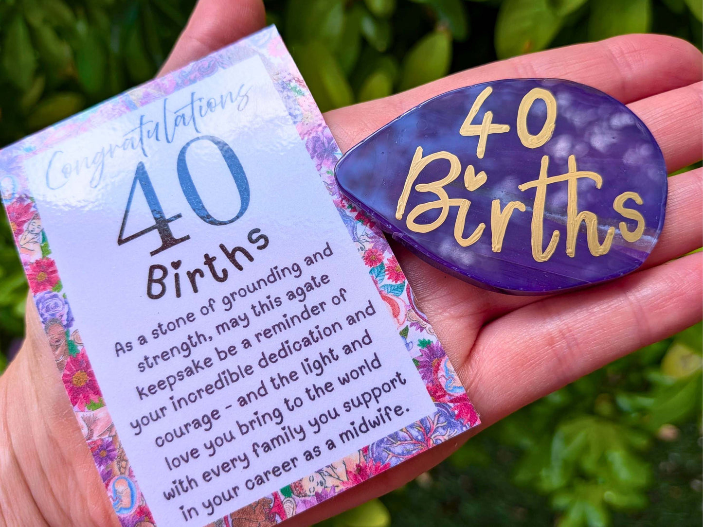 Crystal 40 Births Keepsake for Student Midwife