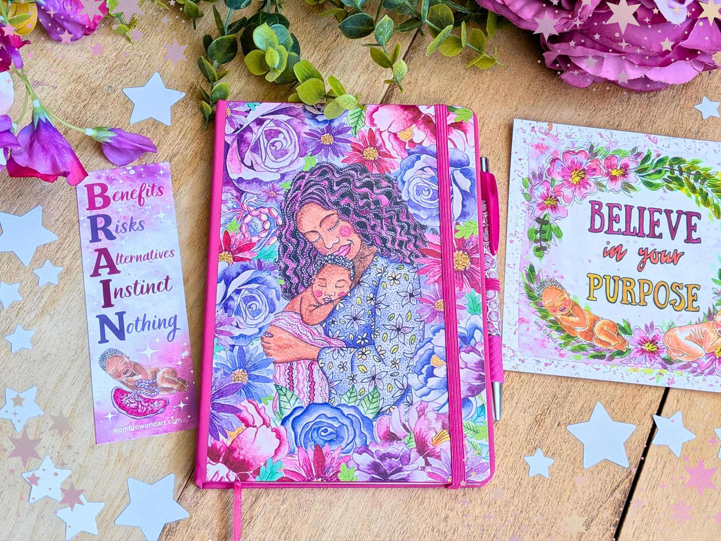 Mother and Baby Hardback Notebook