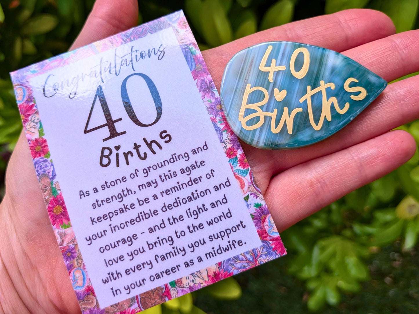 Crystal 40 Births Keepsake for Student Midwife
