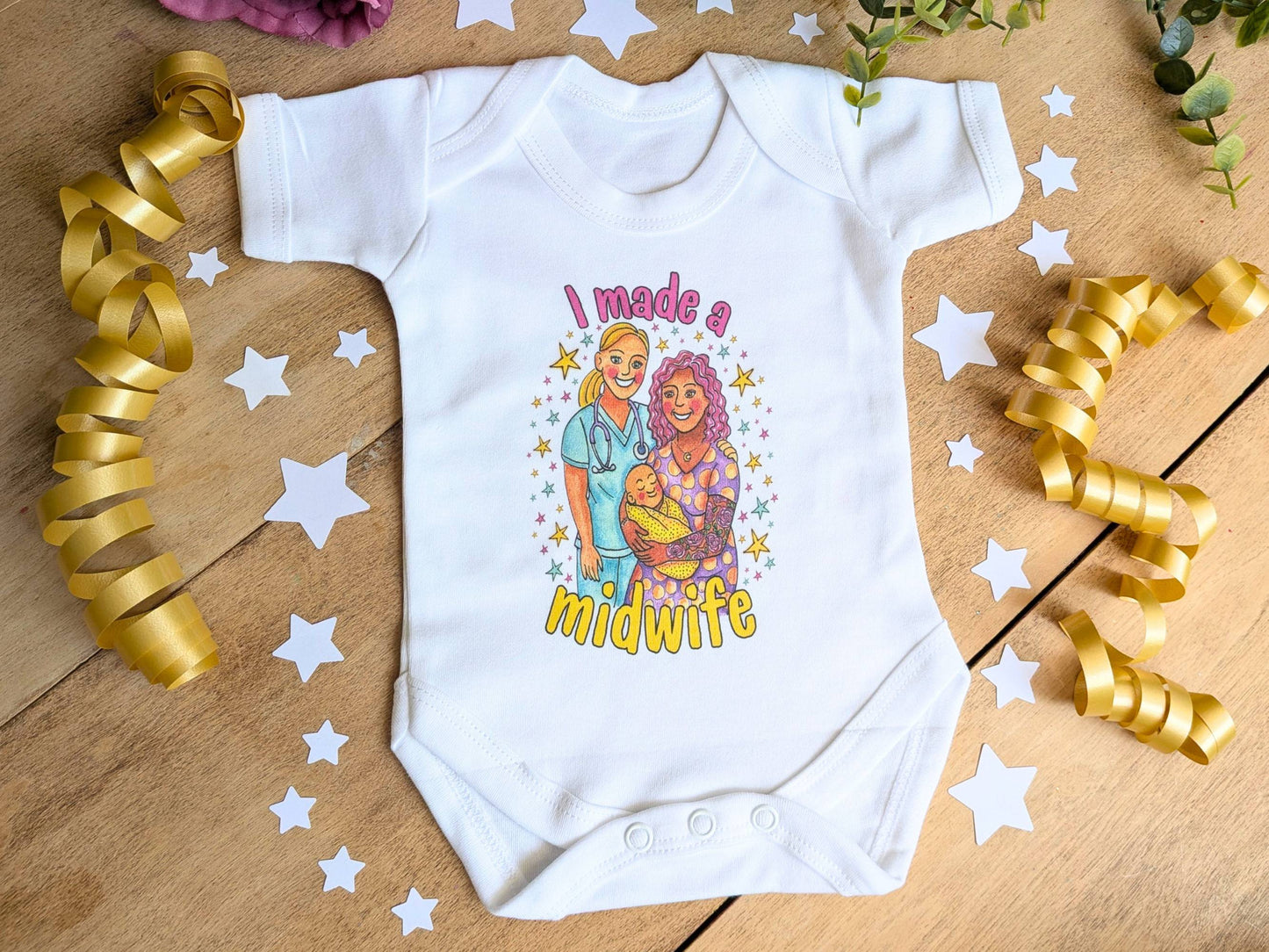 40 Births Baby Vest Gift - I Made a Midwife