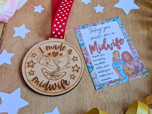 40th Baby Wooden Medal