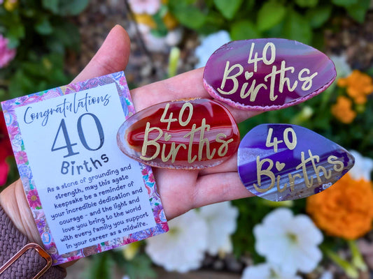 Crystal 40 Births Keepsake for Student Midwife