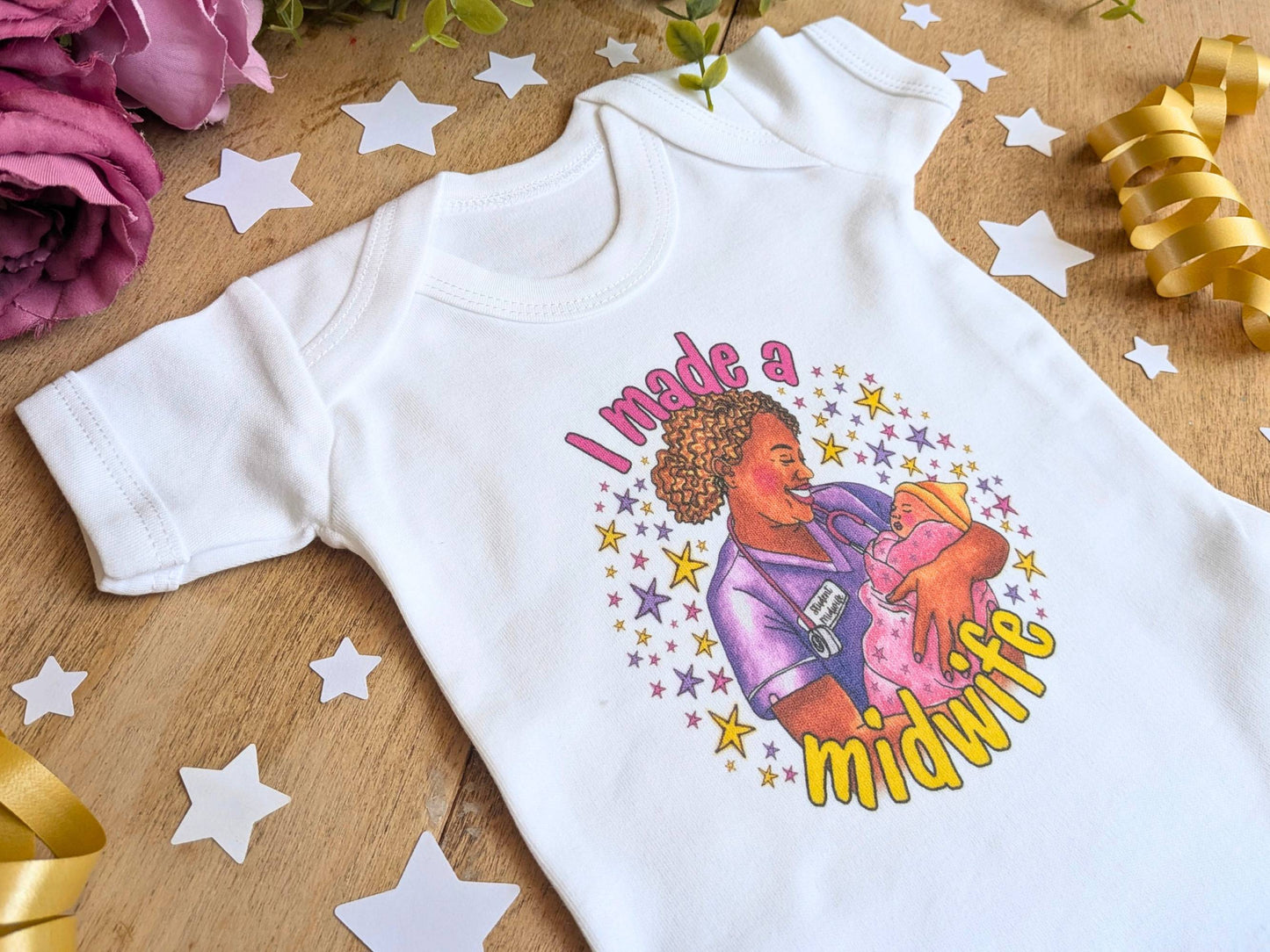 40 Births Baby Vest Gift - I Made a Midwife