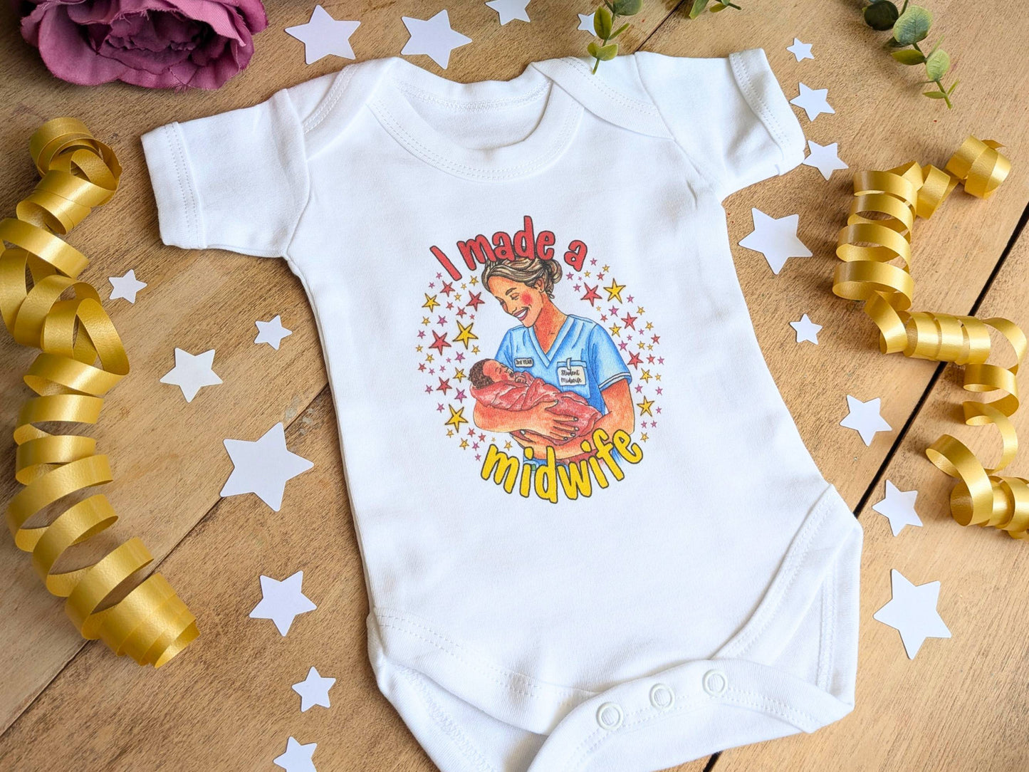 40 Births Baby Vest Gift - I Made a Midwife