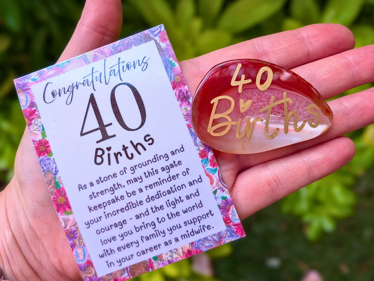Crystal 40 Births Keepsake for Student Midwife