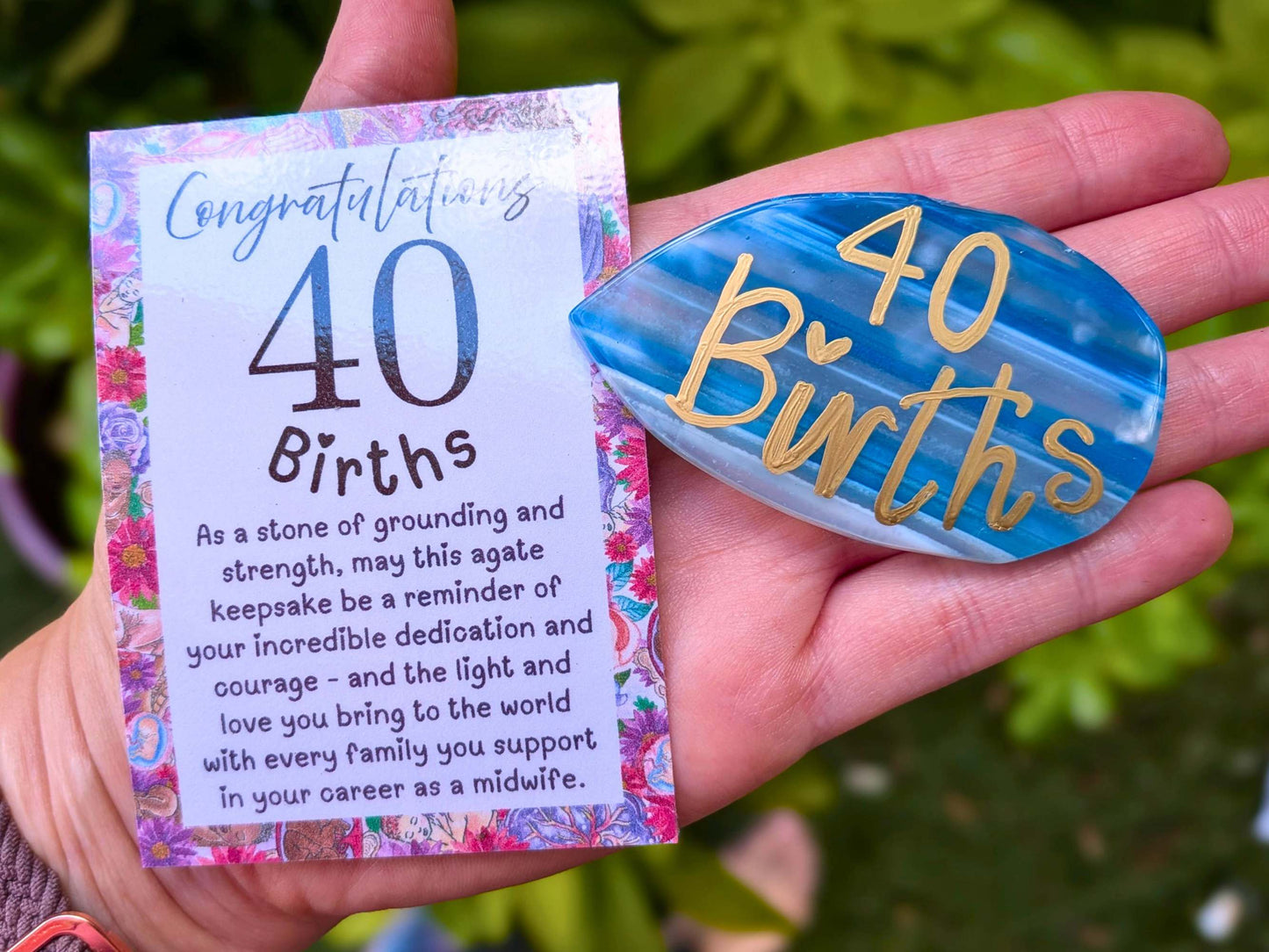 Crystal 40 Births Keepsake for Student Midwife