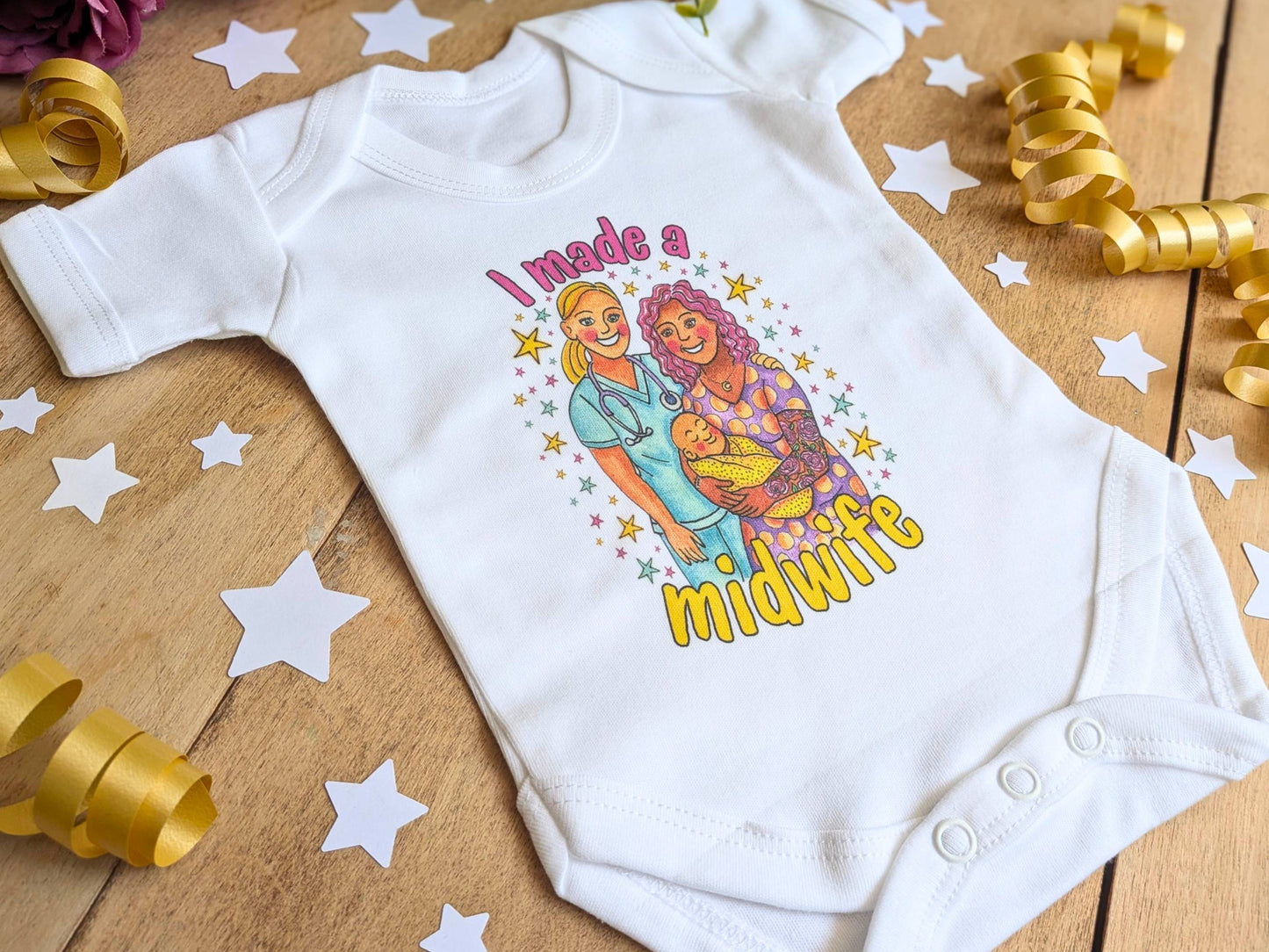 40 Births Baby Vest Gift - I Made a Midwife