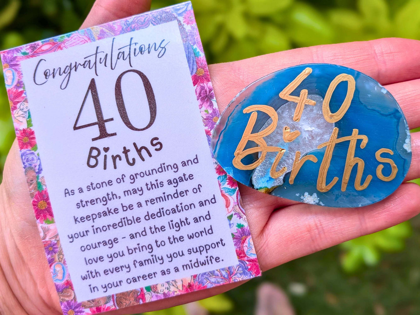 Crystal 40 Births Keepsake for Student Midwife