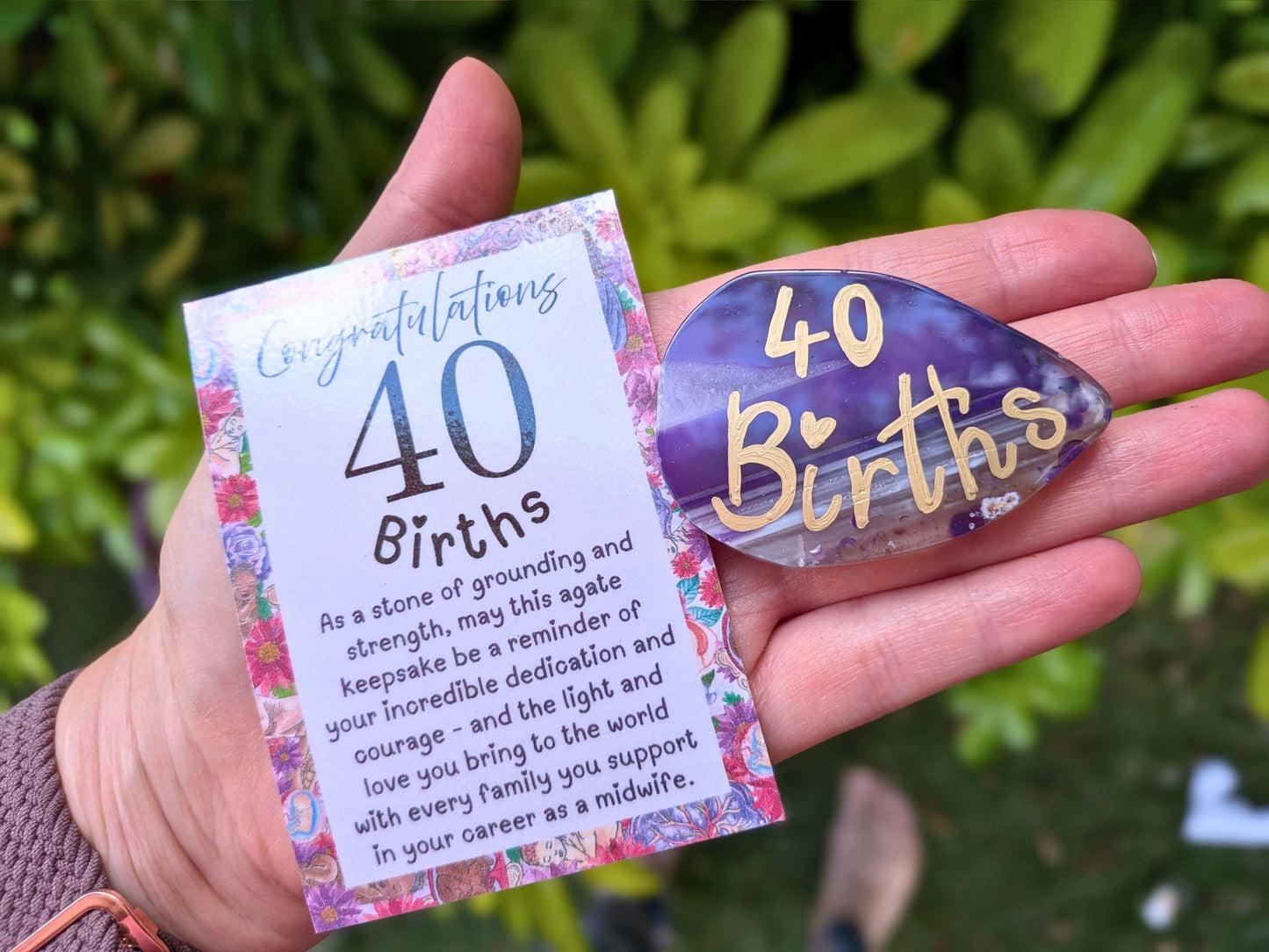 Crystal 40 Births Keepsake for Student Midwife