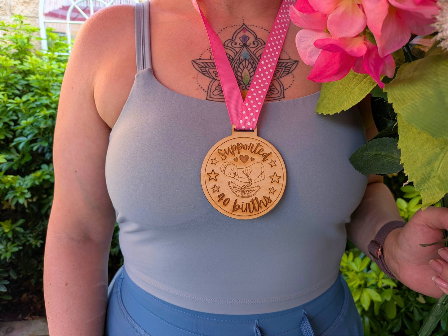 40 Births Wooden Medal for Student Midwife