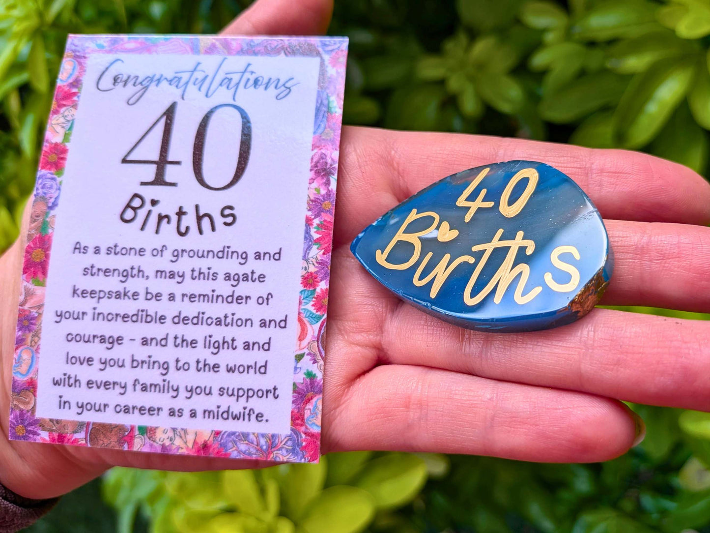 Crystal 40 Births Keepsake for Student Midwife