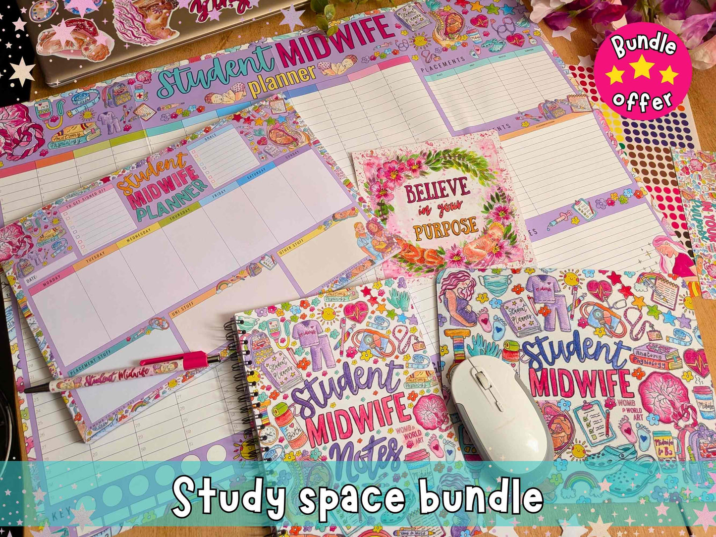 Student Midwife Study Space Bundle