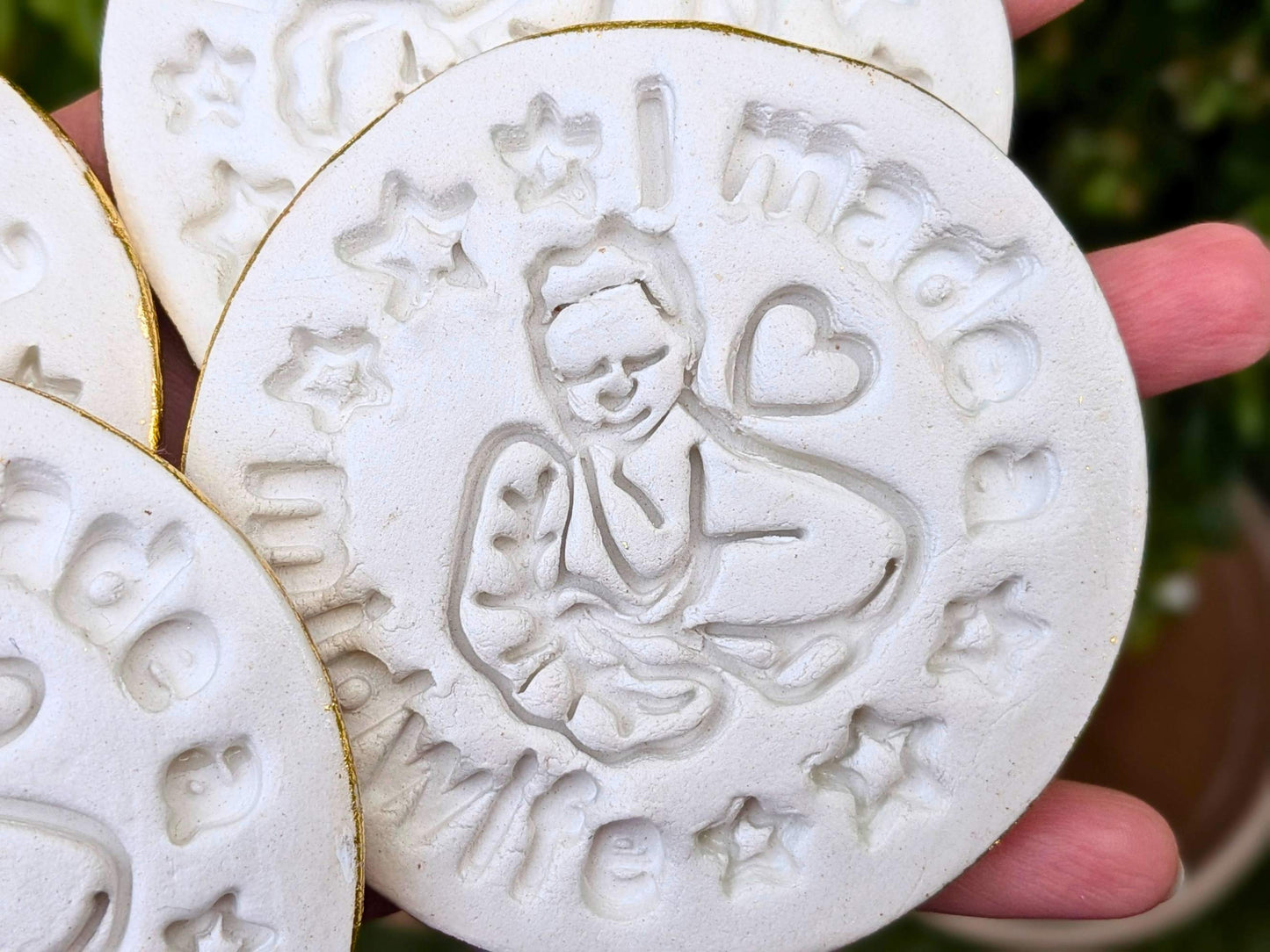Golden "I Made a Midwife" Keepsake for 40th Baby