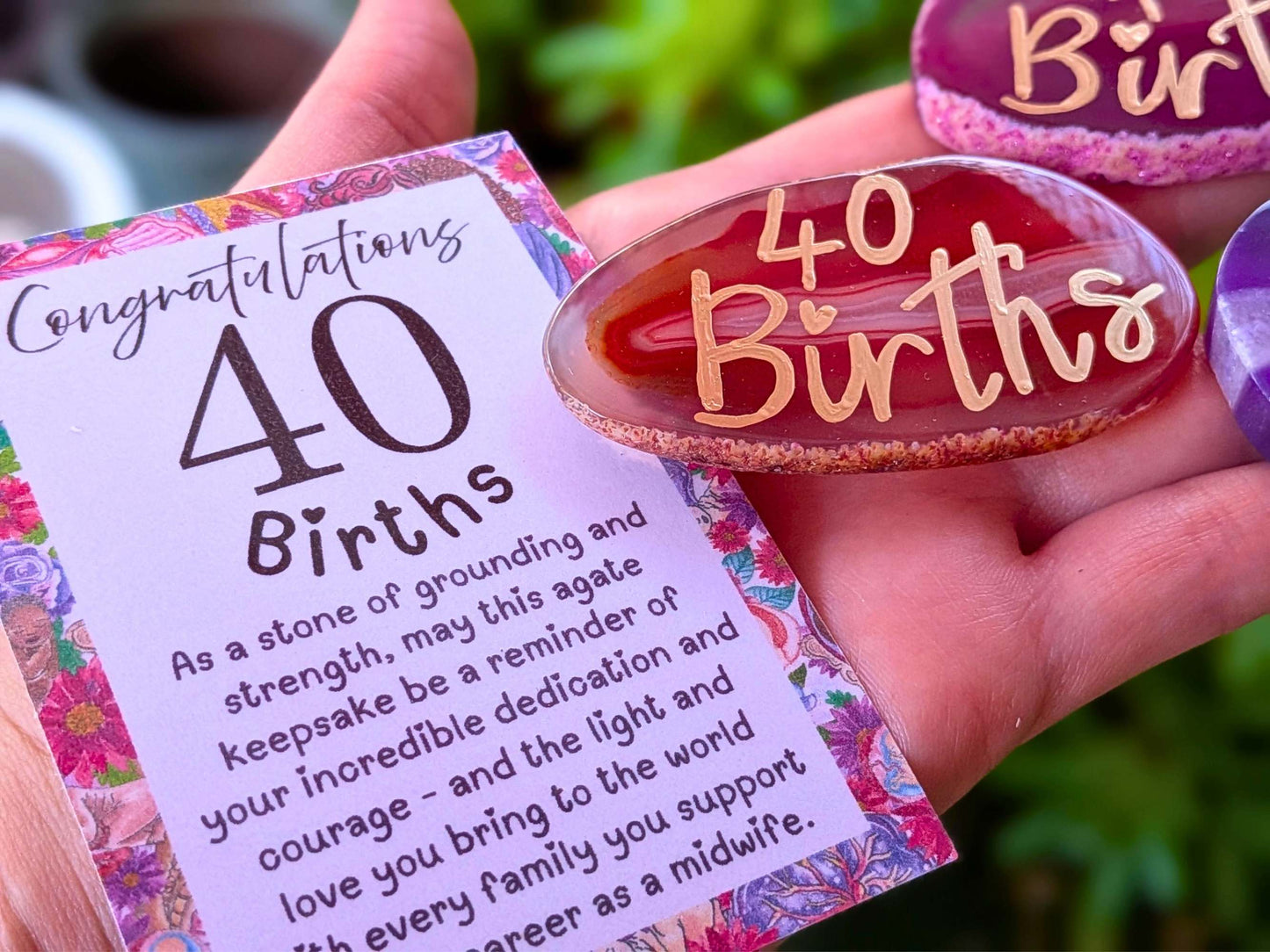 Crystal 40 Births Keepsake for Student Midwife