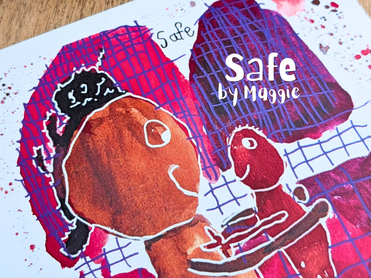 Safe: Bedsharing Art by Maggie, A5 Print