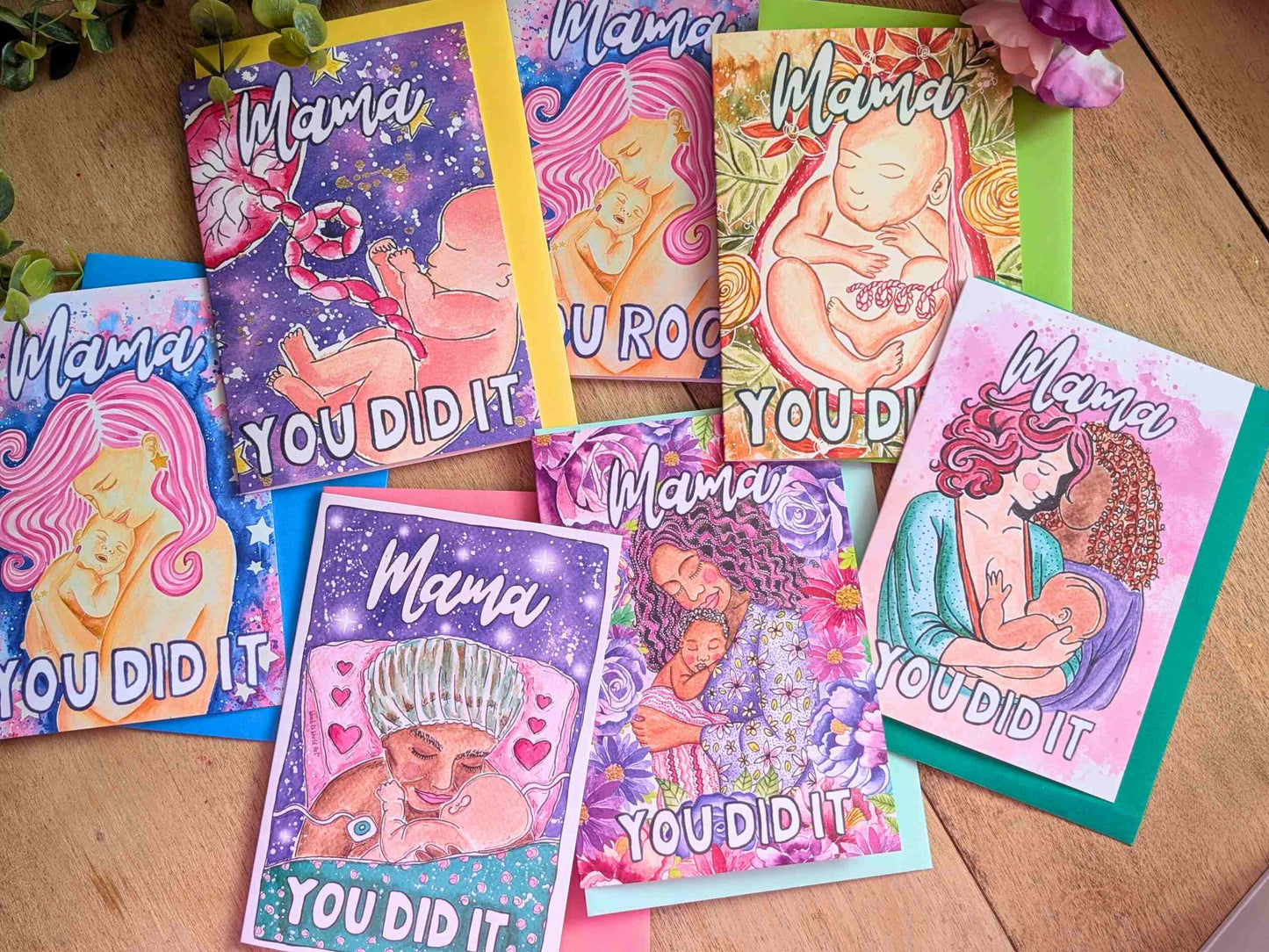 7 Pack of New Mother A6 Congratulations Cards